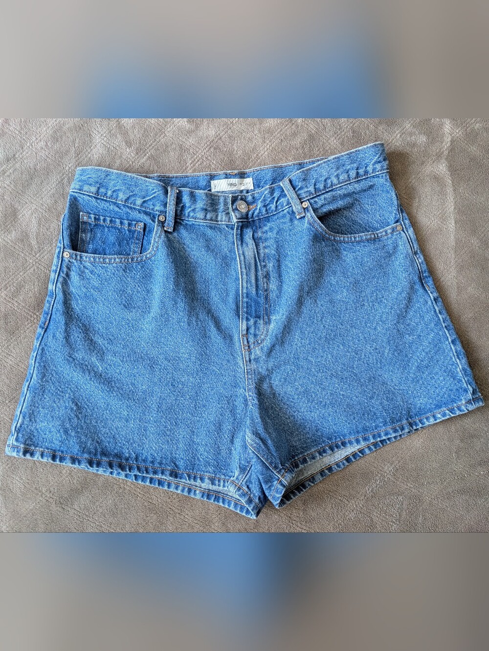 Mango Light Blue Denim Shorts